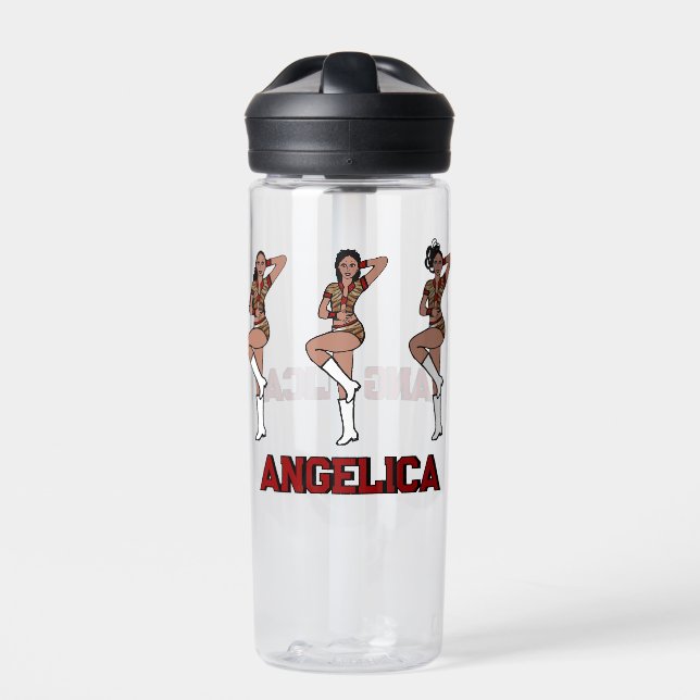 Red Tiger Dancer #1 Trinkflasche (Vorderseite)