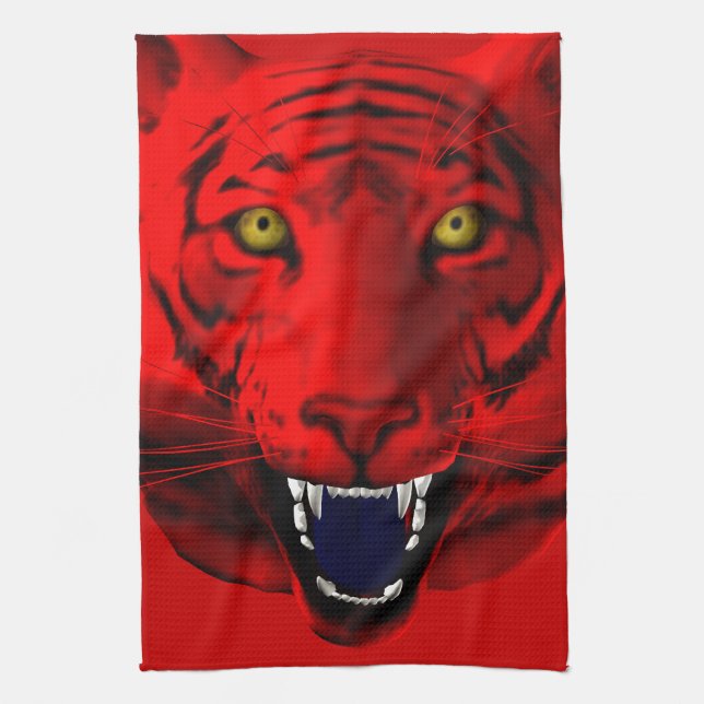 Red Tiger Geschirrtuch (Vertikal)