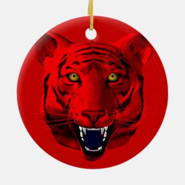 Red Tiger Keramikornament (Hinten)