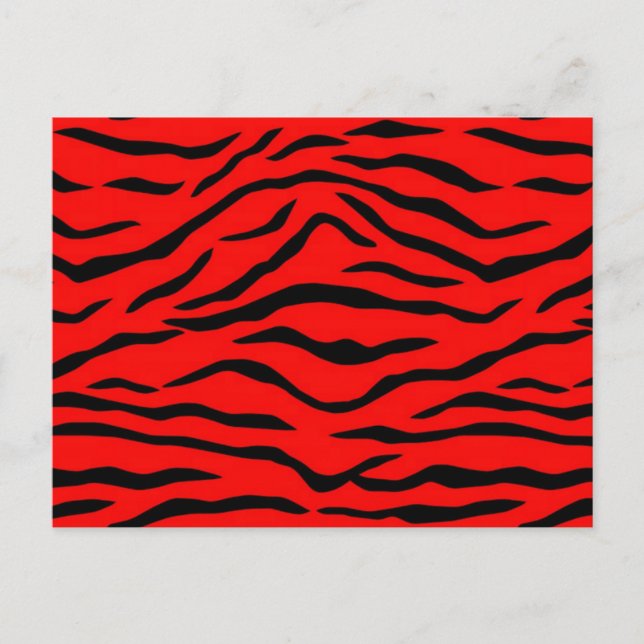 Red Tiger Pattern Postkarte (Vorderseite)