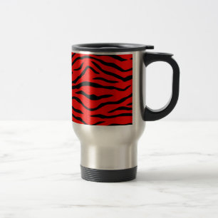 Red Tiger Pattern Reisebecher