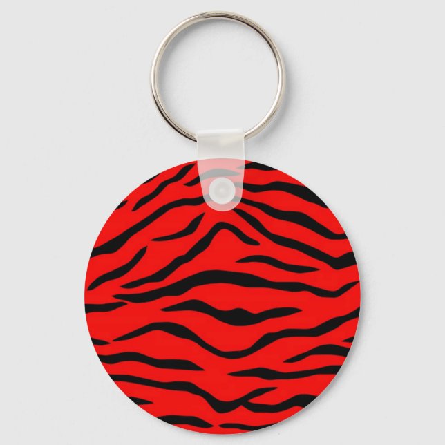 Red Tiger Pattern Schlüsselanhänger (Vorderseite)