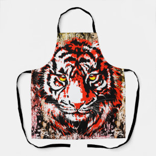 Red Tiger Schürze Farbenfrohe Tigerfront