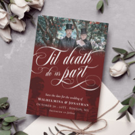 Red Til Death Do us Part Foto Save the Date