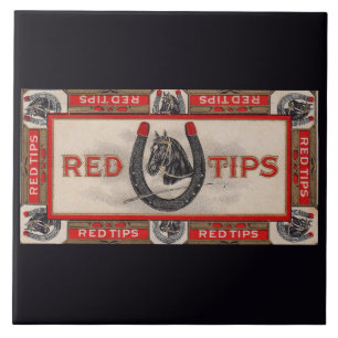Red Tips Zigarrenlabel Fliese