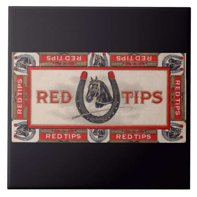 Red Tips Zigarrenlabel Fliese (Vorderseite)