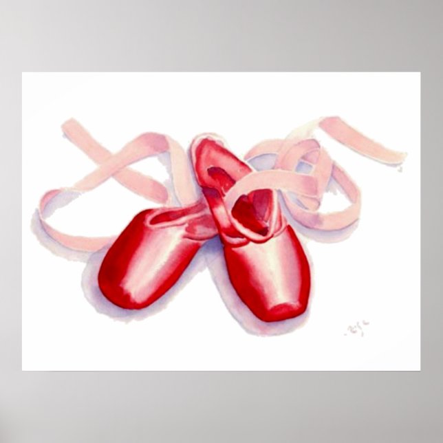 Red Toeshoes Print Poster (Vorne)