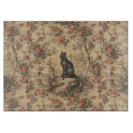 Red Toile Chinoiserie Cat Damask Schneidebrett