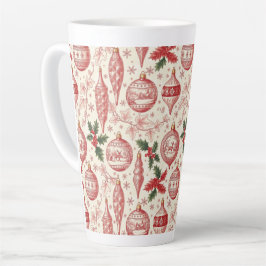 Red Toile Chinoiserie Christmas Ornaments Milchtasse