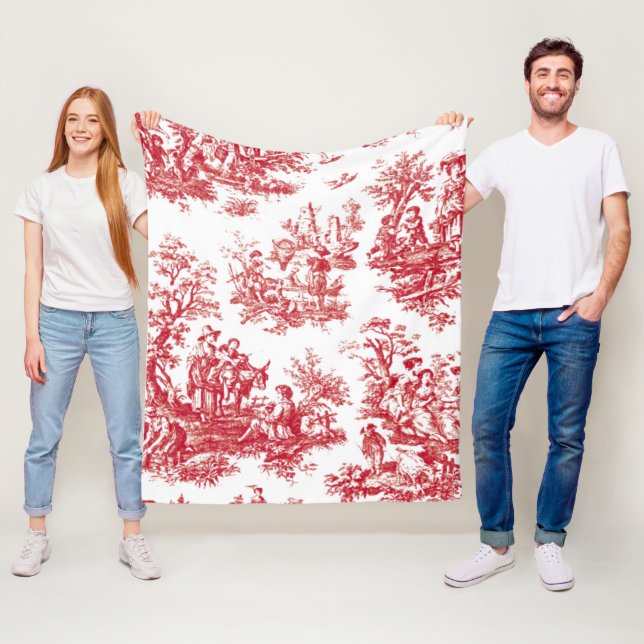 Red Toile Fleecedecke (Beispiel)