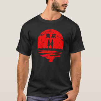 Red Tokyo Japanisch Moon Teenager Mädchen T-Shirt