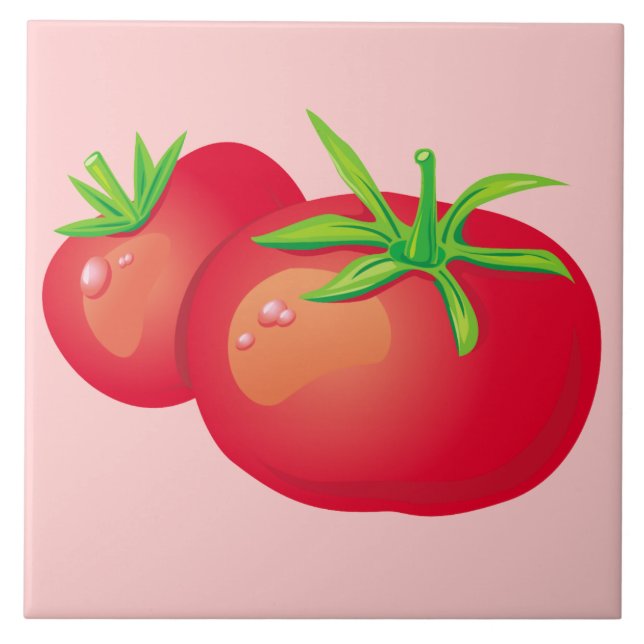 Red Tomato Decorative Kitchenette Tile Fliese (Vorderseite)