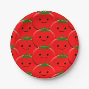 Red Tomato Pattern Pappteller