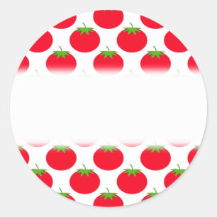 Red Tomato Pattern. Runder Aufkleber