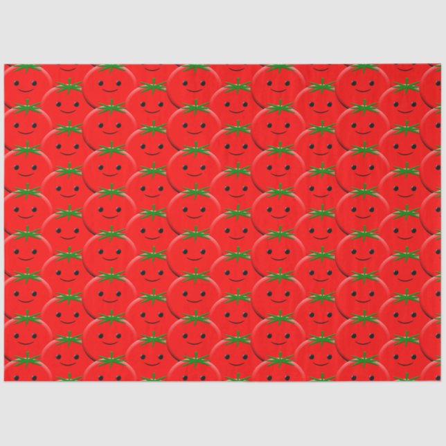 Red Tomato Pattern Seidenpapier (Vorderseite)