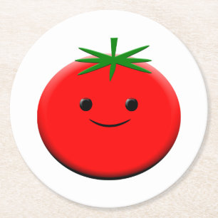Red Tomato Runder Pappuntersetzer