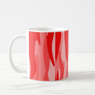 Red Tone Abstrakt Camouflage Kaffeetasse