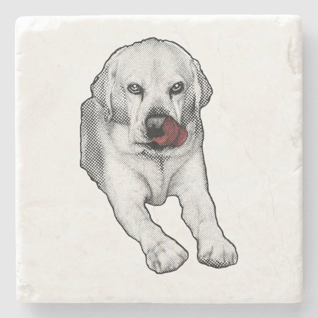 Red tongue, merry pause steinuntersetzer (Vorderseite)