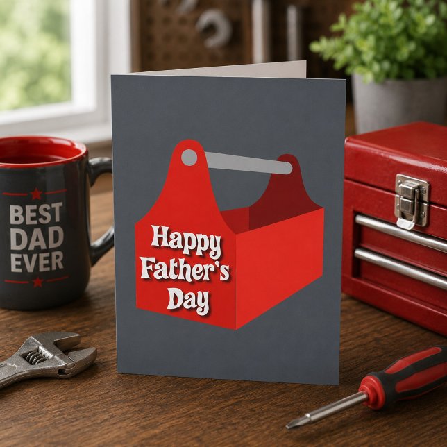 Red Toolbox Happy Vatertag Karte (Von Creator hochgeladen)