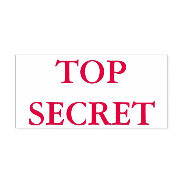 Red Top Secret Permastempel (Design)