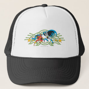 Red Tornado + Batman Truckerkappe