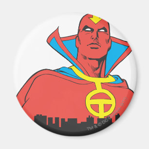 Red Tornado Hinter City Magnet
