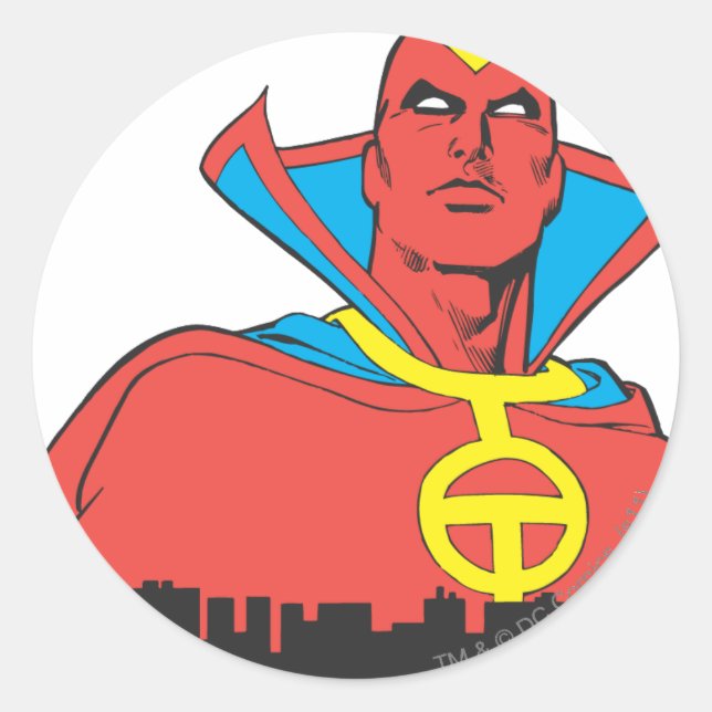 Red Tornado Hinter City Runder Aufkleber (Vorderseite)