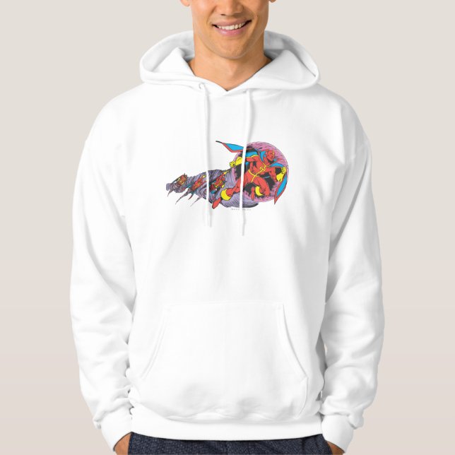Red Tornado in Wind Motion Hoodie (Vorderseite)