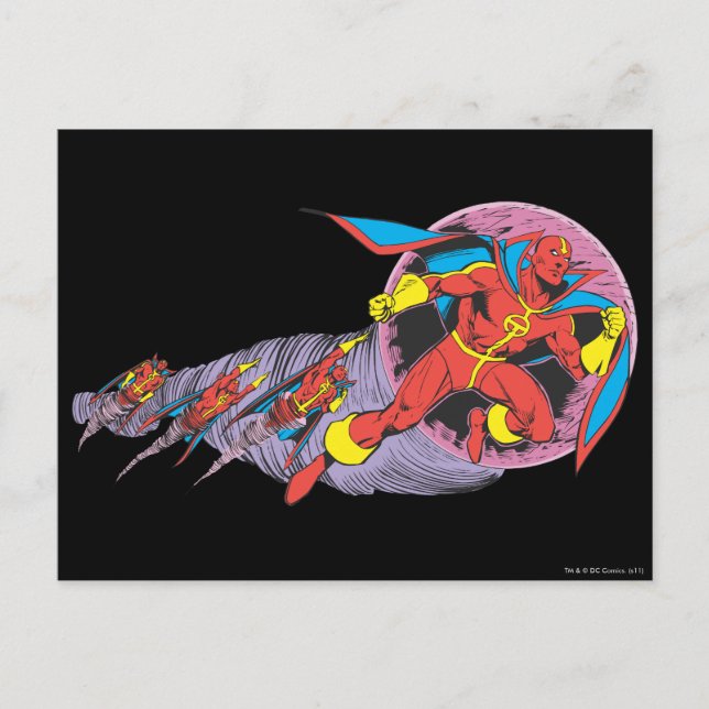 Red Tornado in Wind Motion Postkarte (Vorderseite)