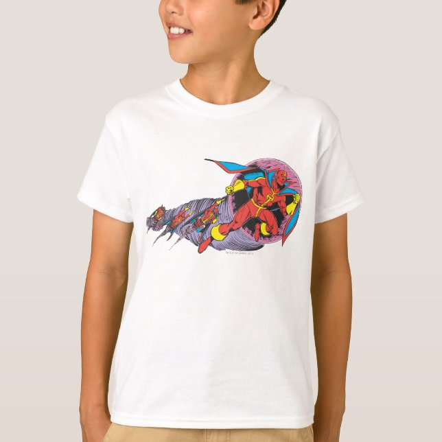 Red Tornado in Wind Motion T-Shirt (Vorderseite)