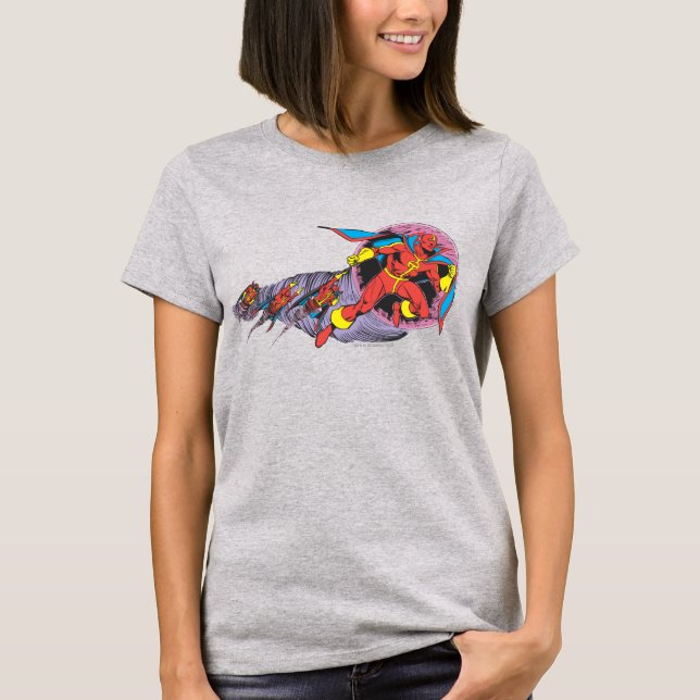 Red Tornado in Wind Motion T-Shirt (Vorderseite)