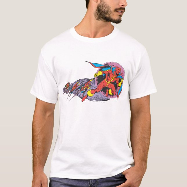 Red Tornado in Wind Motion T-Shirt (Vorderseite)