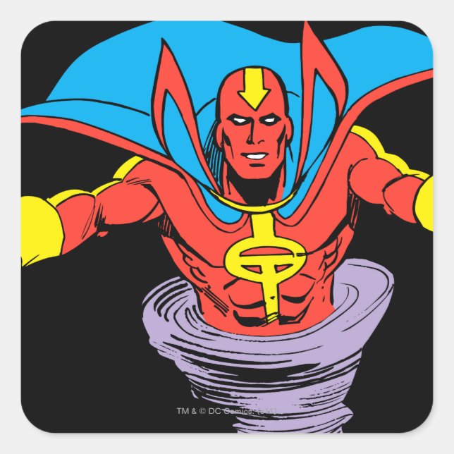 Red Tornado Twister Quadratischer Aufkleber (Vorderseite)