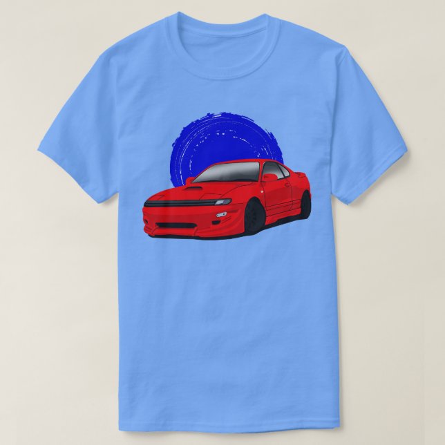 Red Toyota Celica Gts St185 T-Shirt (Design vorne)