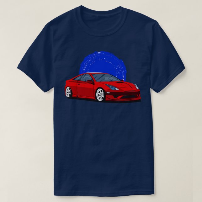Red Toyota Celica gts T-Shirt (Design vorne)