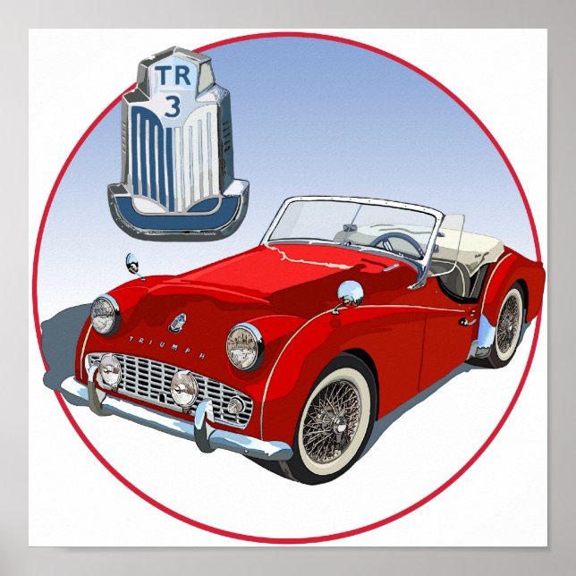 Red TR3 Poster (Vorne)