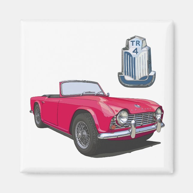 Red TR4 Magnet (Vorne)