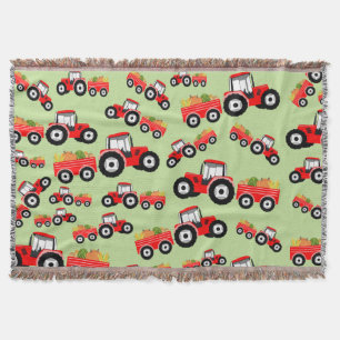 Red Tractor Truck Farm Produzieren Decke