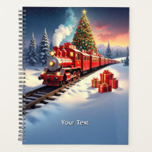 Red Train Christmas Tree Holiday Planner