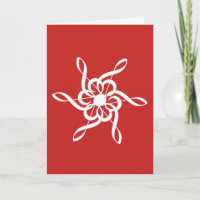 Red Treble Clef Snowflake Musical Blank
