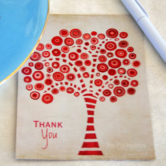 Red Tree Dankeschön an die Dankeschön-Karte Postkarte
