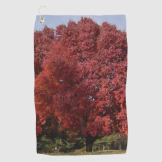 Red Tree Golf Towel Golfhandtuch