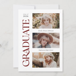 Red Trendy Serif Abschluss mit mehreren Fotos Ankündigung