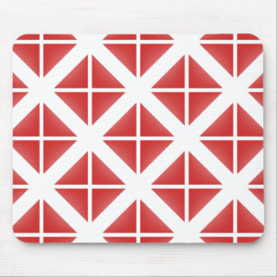 Red Trendy Triangle Pattern Mousepad