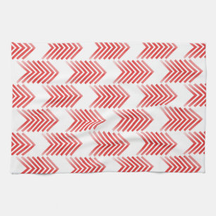 Red Tribal Arrow Pattern Geschirrtuch