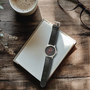 Red Tribal Dragon Black Armbanduhr