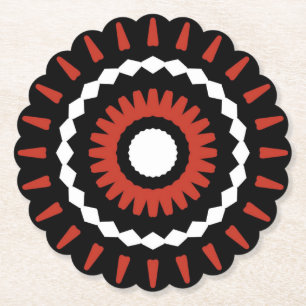 Red Tribal Mandala Untersetzer