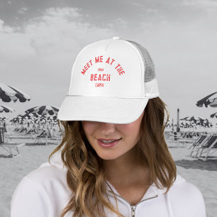 Red trifft mich am Strand Personalisiert Truckerkappe