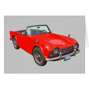 Red Triumph Tr4 Cabrio Sportwagen