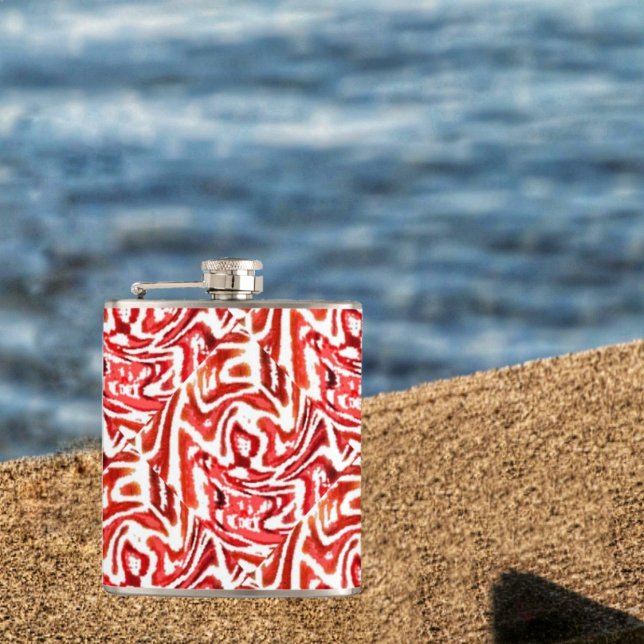 Red Tropic Flachmann (A tropical, look in a flask, transports you, to a tropical vacation!)